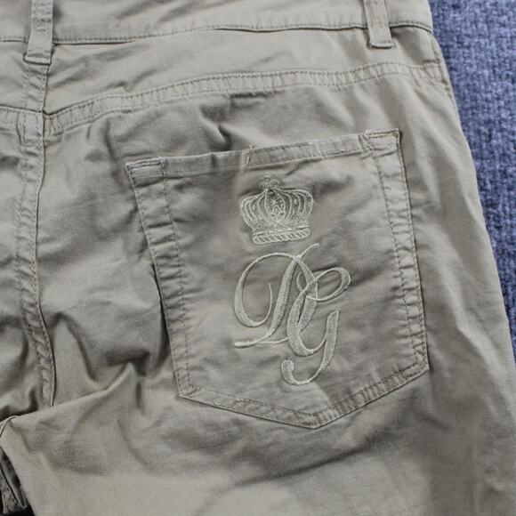 Dolce & Gabbana Jeans Mens 34x28 Khaki Skinny Stretch Made in Italy DG Logo - Picture 3 of 15